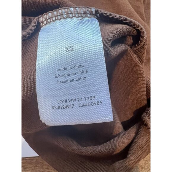 WeWoreWhat Halter Cowl Top XS Saddle Brown Cropped Knit Bodycon NWT - Picture 10 of 12